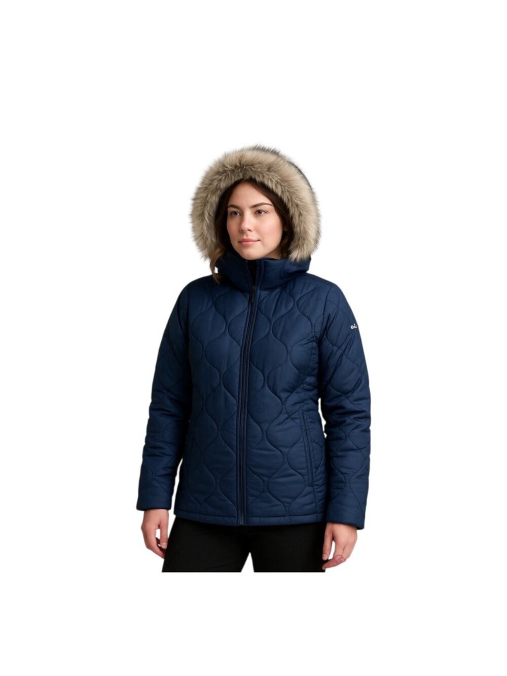 Columbia Quilted Winter Ski Parka Navy Blue Size M Outdoor Cozy Gorpcore Warm